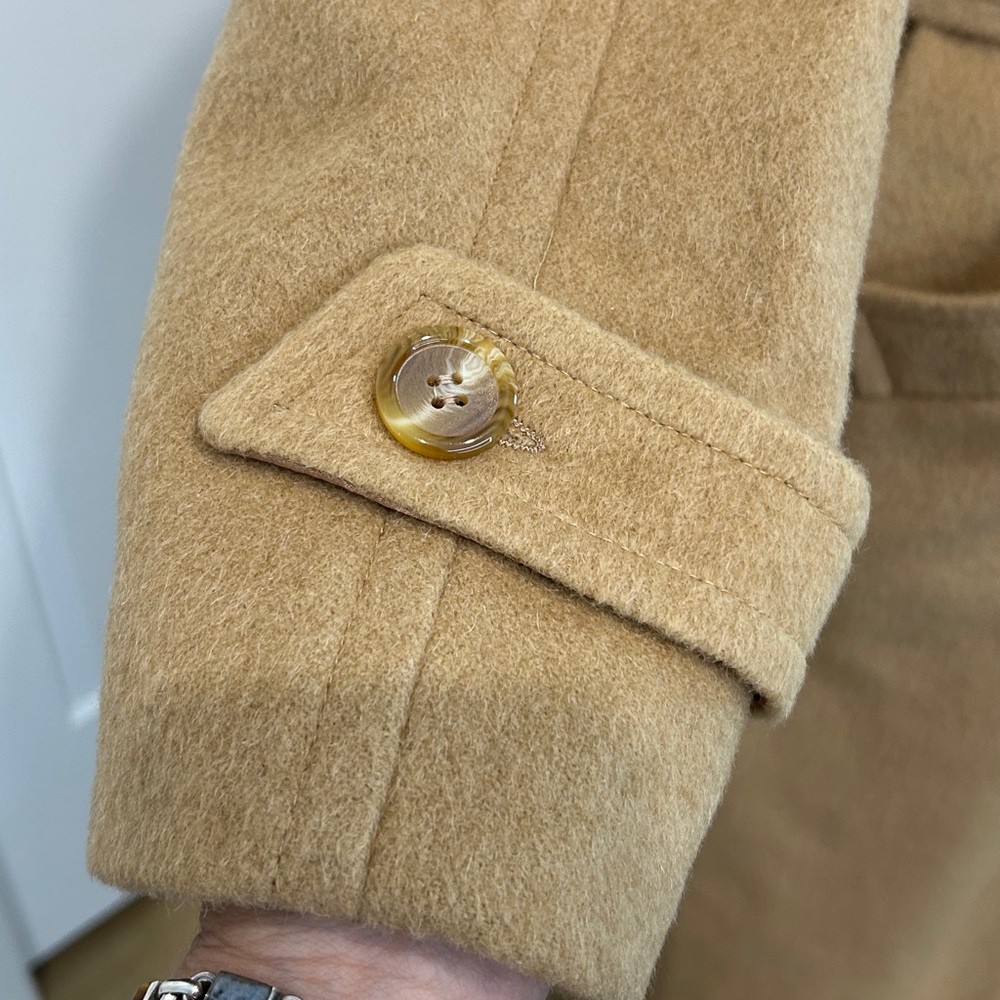 Vintage 1980s Albert Nipon ๐ฏ% Camel Hair Coat |Size 14P - Picture 7 of 16